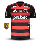 Camisa Adidas Flamengo 2025/26 Com Patrocínio + Patch de Campeão da Copa do Brasil