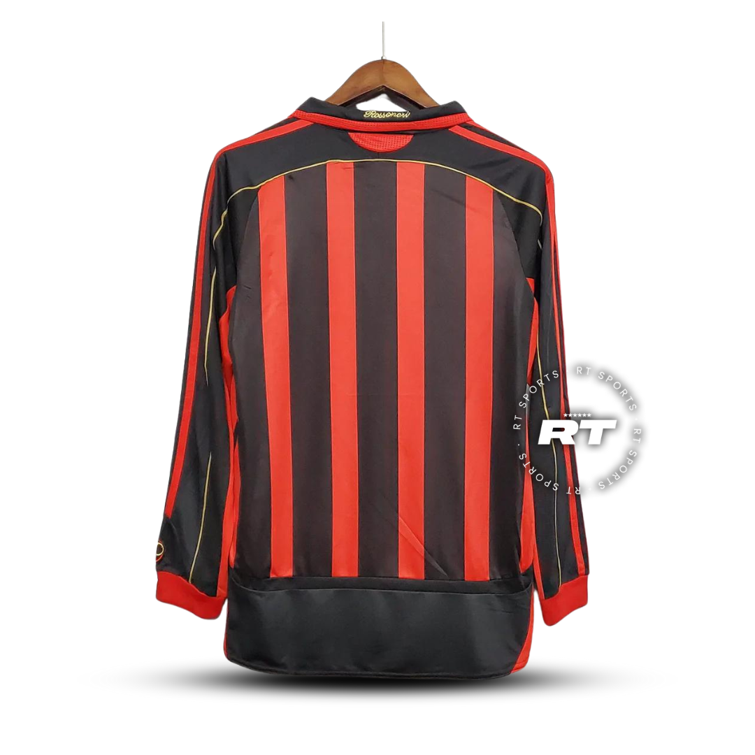 Camisa Milan Titular 06/07 - Versão Retrô Manga Comprida
