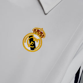 Camisa Real Madrid Titular 2002 - Versão Retrô Manga Comprida